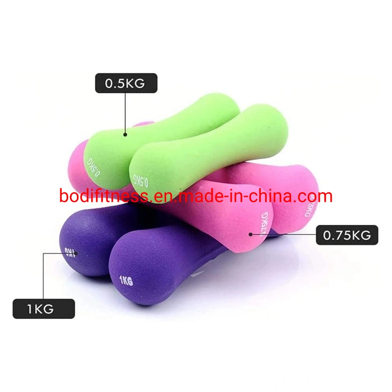 Customized Logo Colorful Dog Bone Vinyl Neoprene Dumbbell