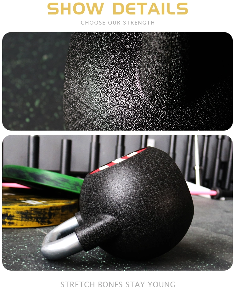 Custom Logo PU Coated Chrome Handle Kettlebells Lb &amp; Kg Gym Kettle Bell Weights Urethane Competition Kettlebell