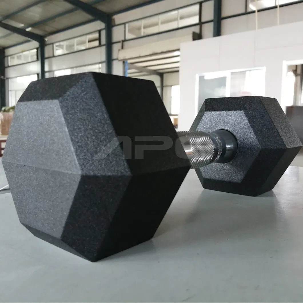 Ape Fitness Equipment Rubber Hex Dumbbell for Gymnasium Home