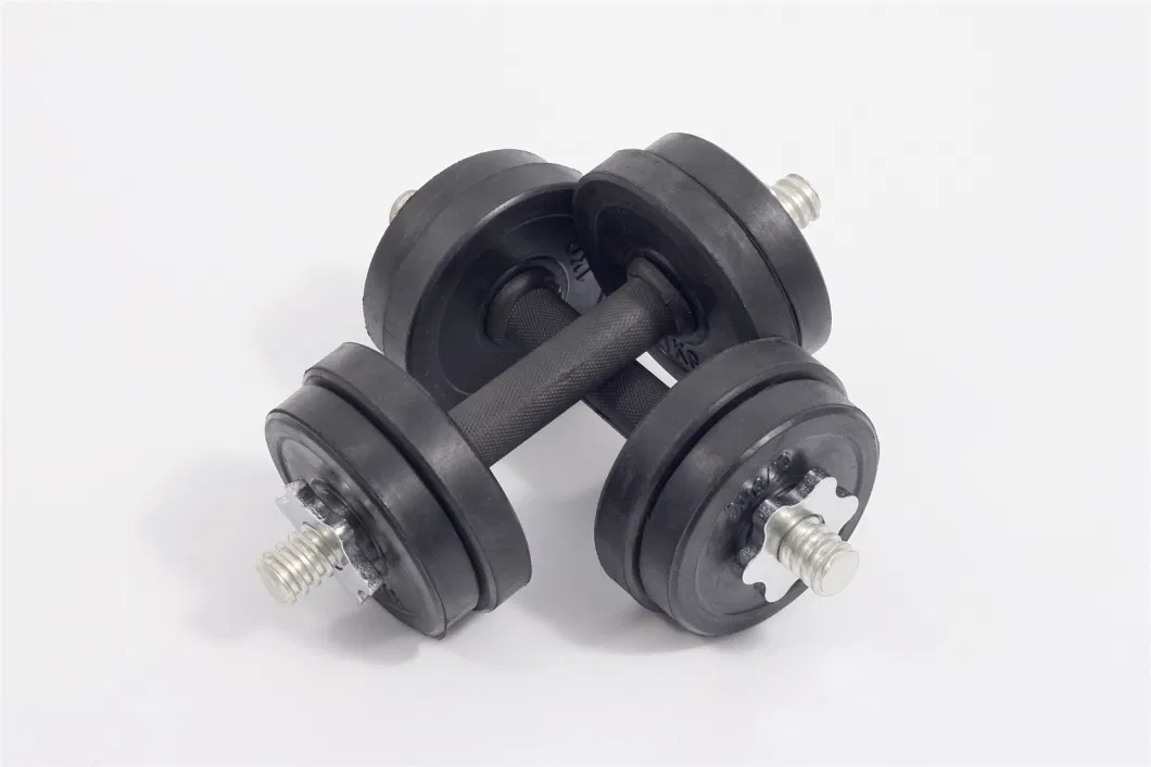 15kg Adjustable Cast Iron Baking Varnish Dumbbell for Gym