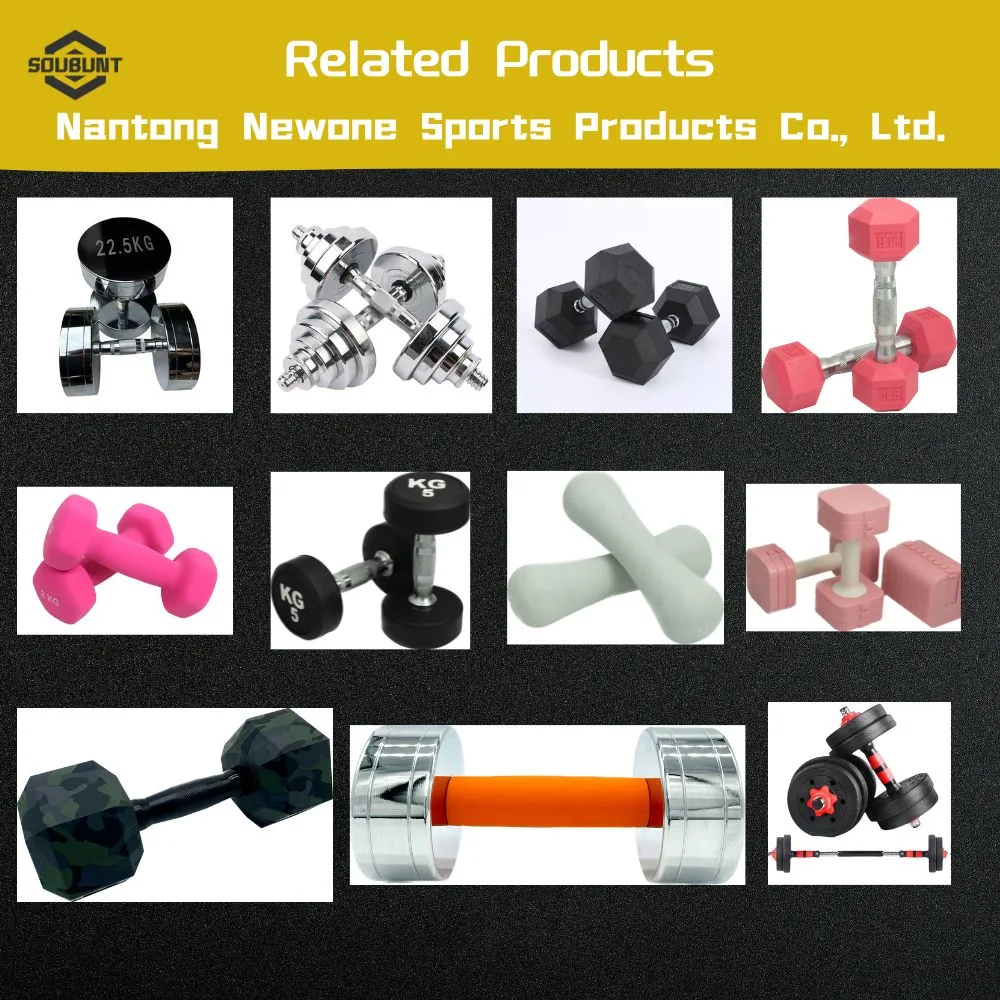 Urethane Dumbbell Cross Fitness Free Weights Rubber Round Head Dumbbells