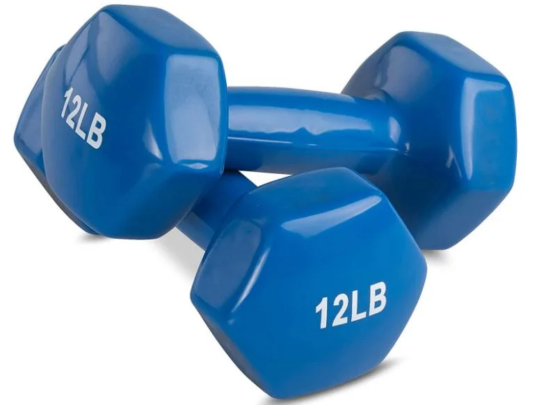 Basics Vinyl Coated Hand Weight Pair Set of 2 12lb Dumbbell