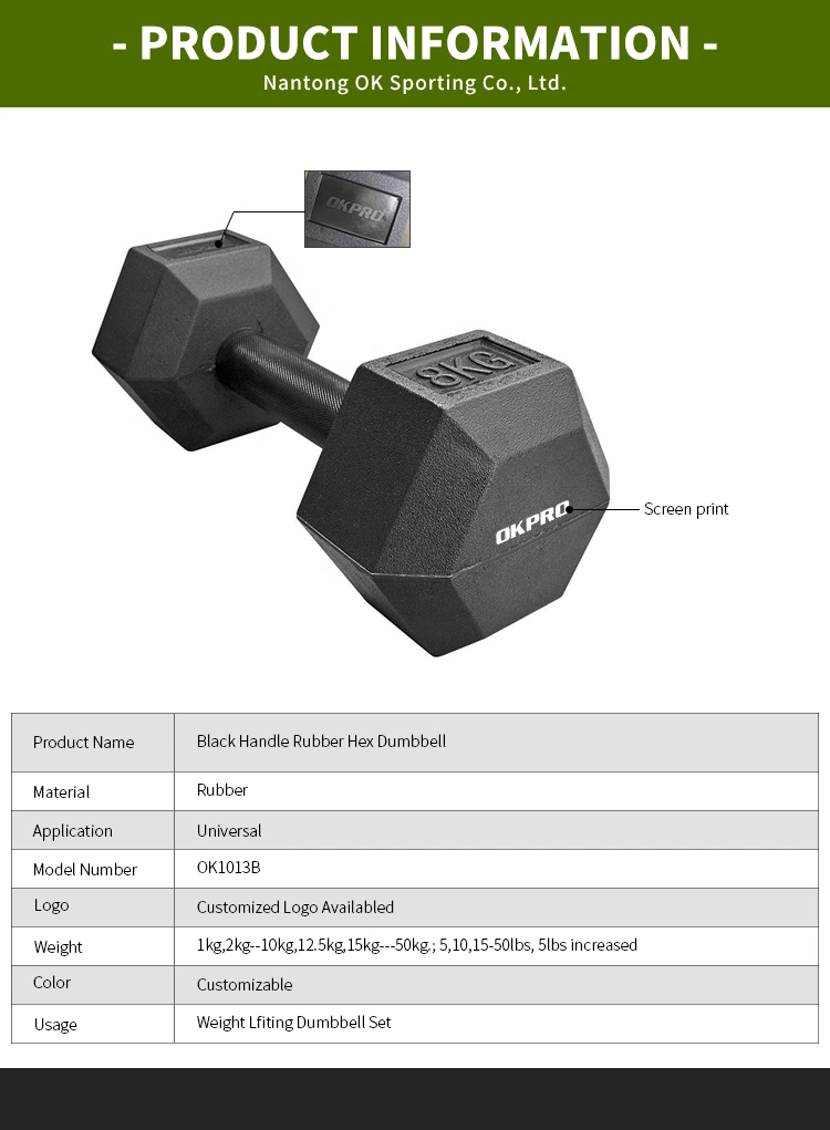 Free Weights Home Gym Dumbbels High Quality Dumbbell Set Fitness Equipment Dumbbells Hexagon Rubber Dumbells Hex Dumbbell