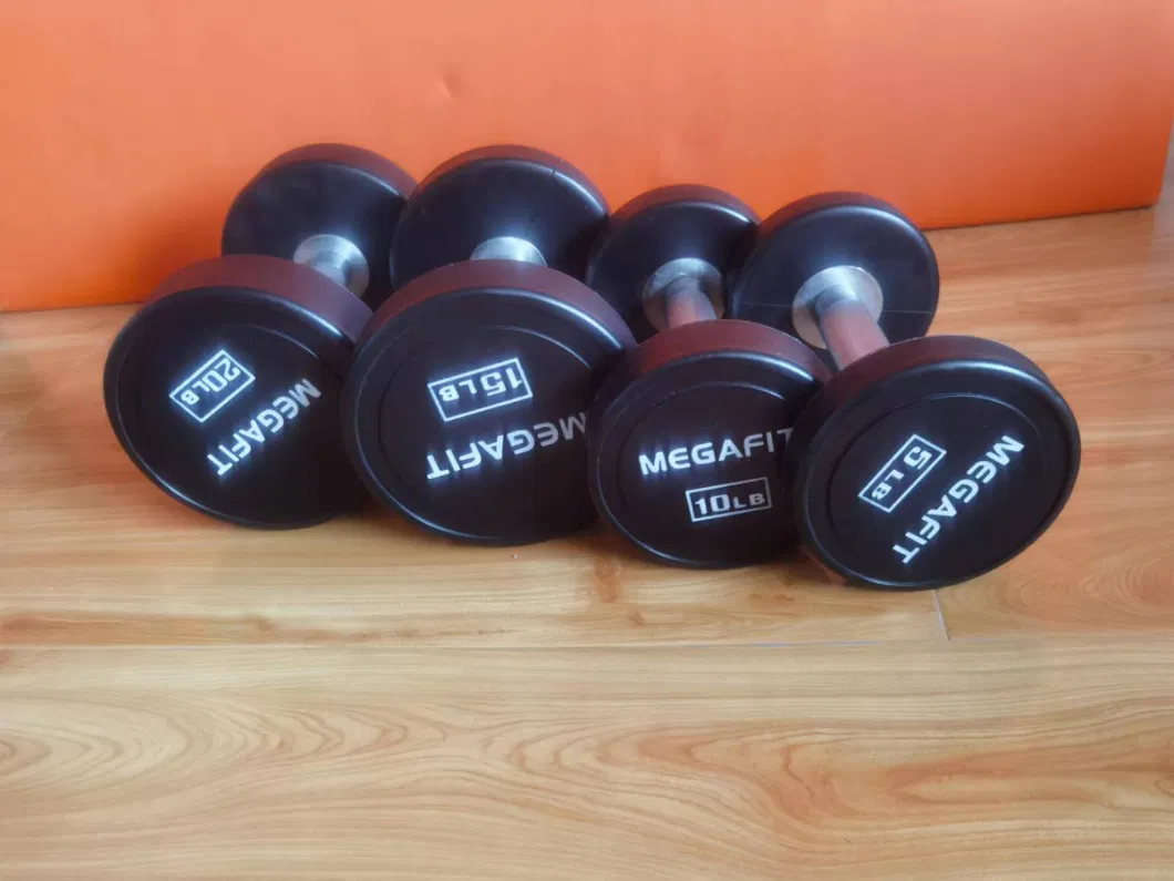 Okpro Free Weights Gym Equipment Fitness Exercise Urethane CPU Round Dumbbell Set