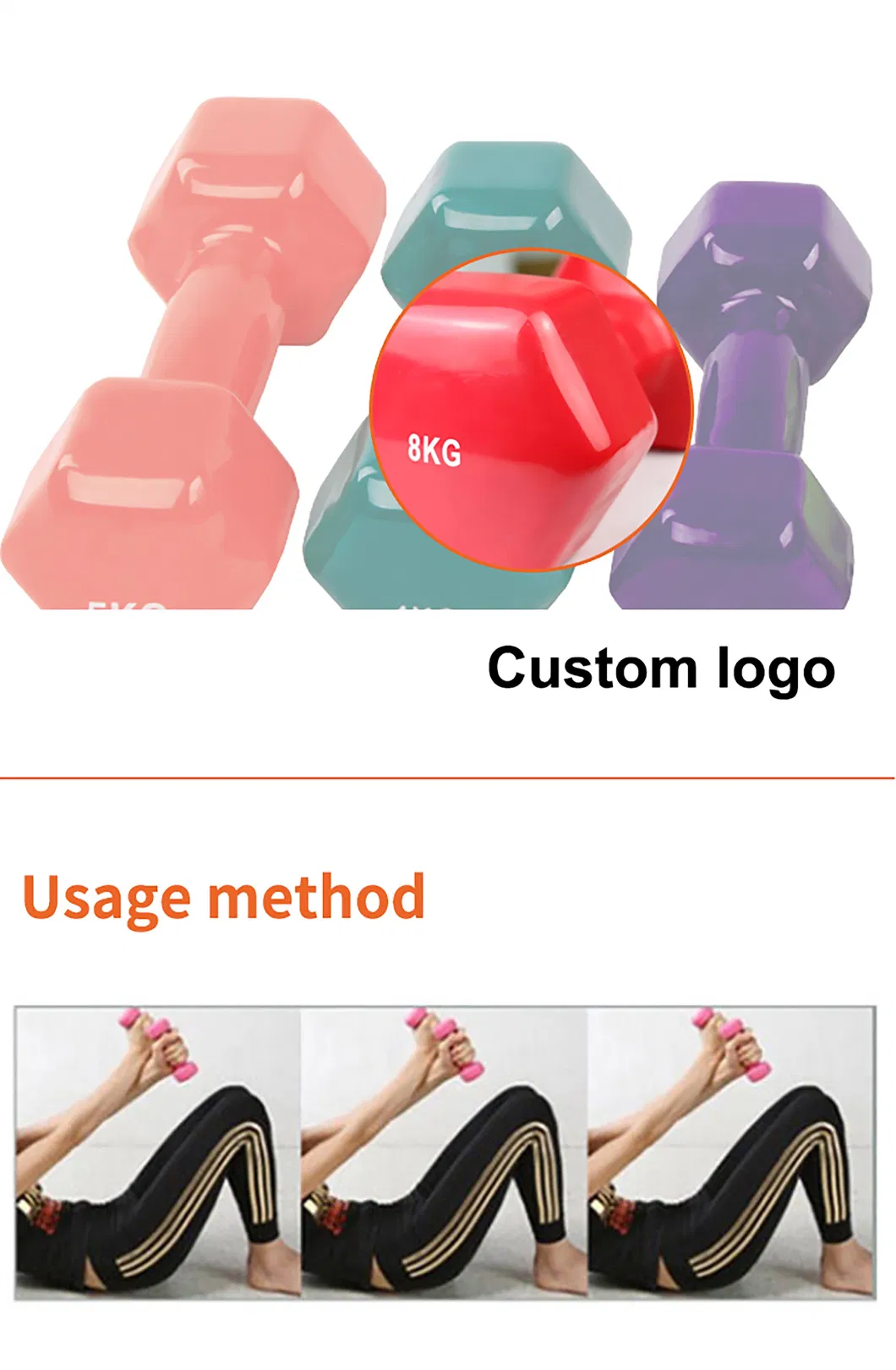 Home Exercise Dumbbell with Different Color Body Workout