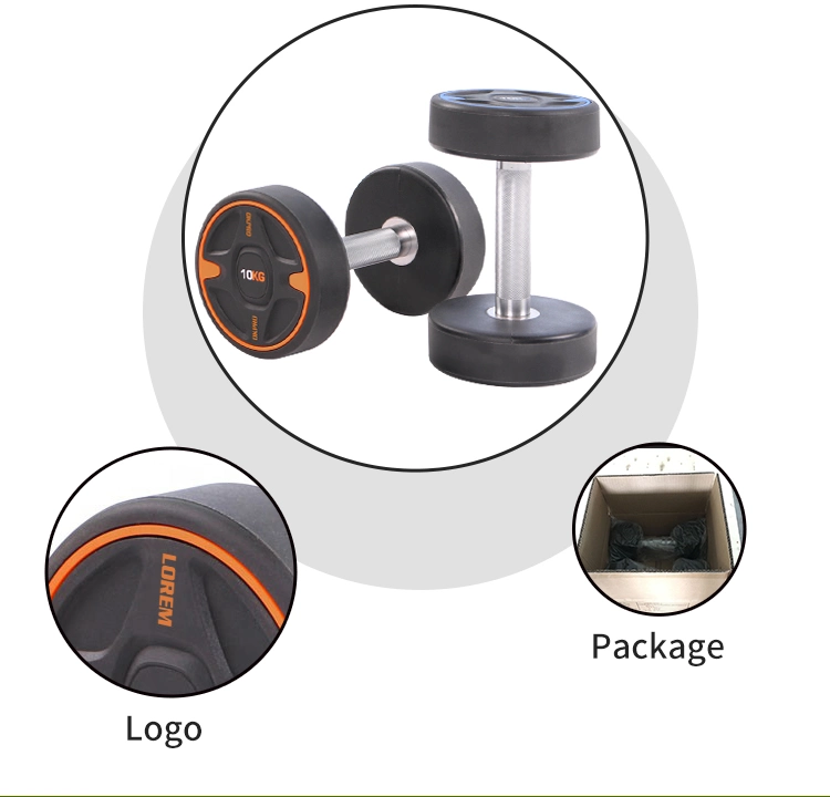 Commercial Gym Equipment Free Weights Lifting Dumb Urethane Dumbbell Polyurethane Dumbbells PU Set Coated TPU Dumbbels