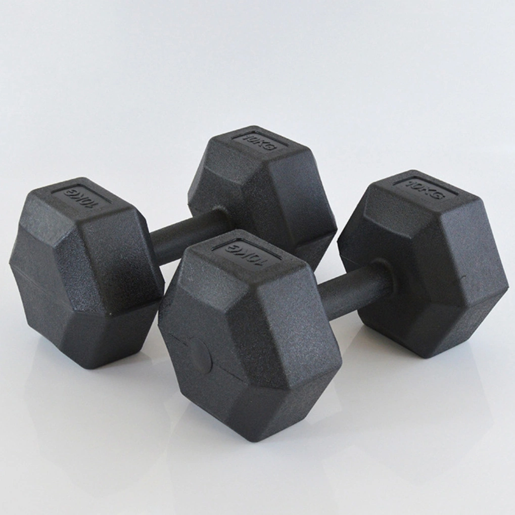 Hexagonal Gym Equipment Mancuernas Cement Hex Dumbbell Set Free Weights Fitness Dumbbell