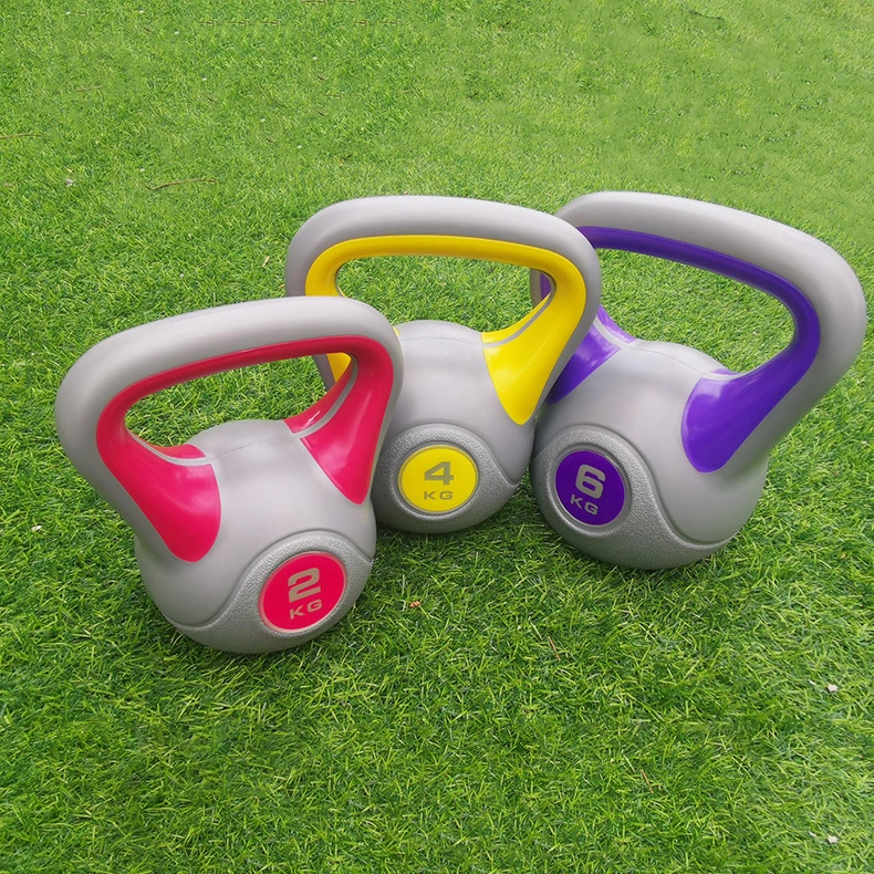 Hot Sale Free Weights Sports Equipment Colored Cement Kettlebell Gym Equipment Kettlebell Set