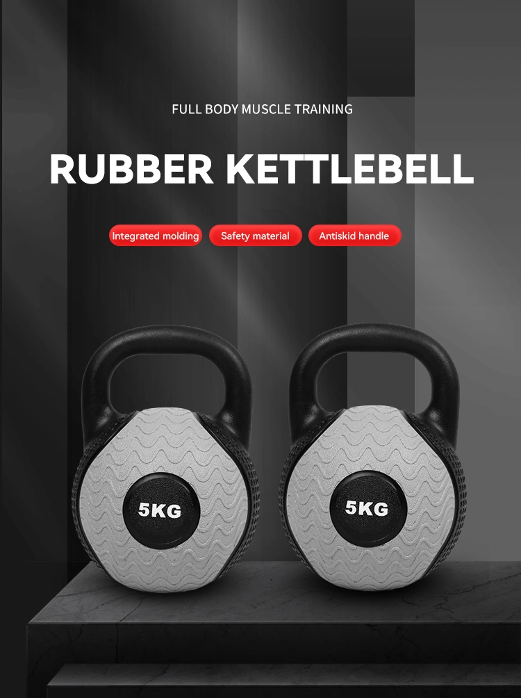 Wholesale Exercise Weight Lifting Rubber Coated Gym Equipment Training Kettlebell