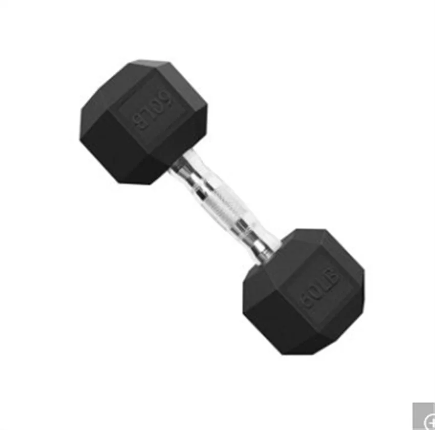 Professional Sporting Fitness Sports Body Building Equipment Cast Iron Rubber Coated Hex Set Dumbbell