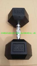 Excellent Hex Rubber Dumbbell for Gym Center (SA05)