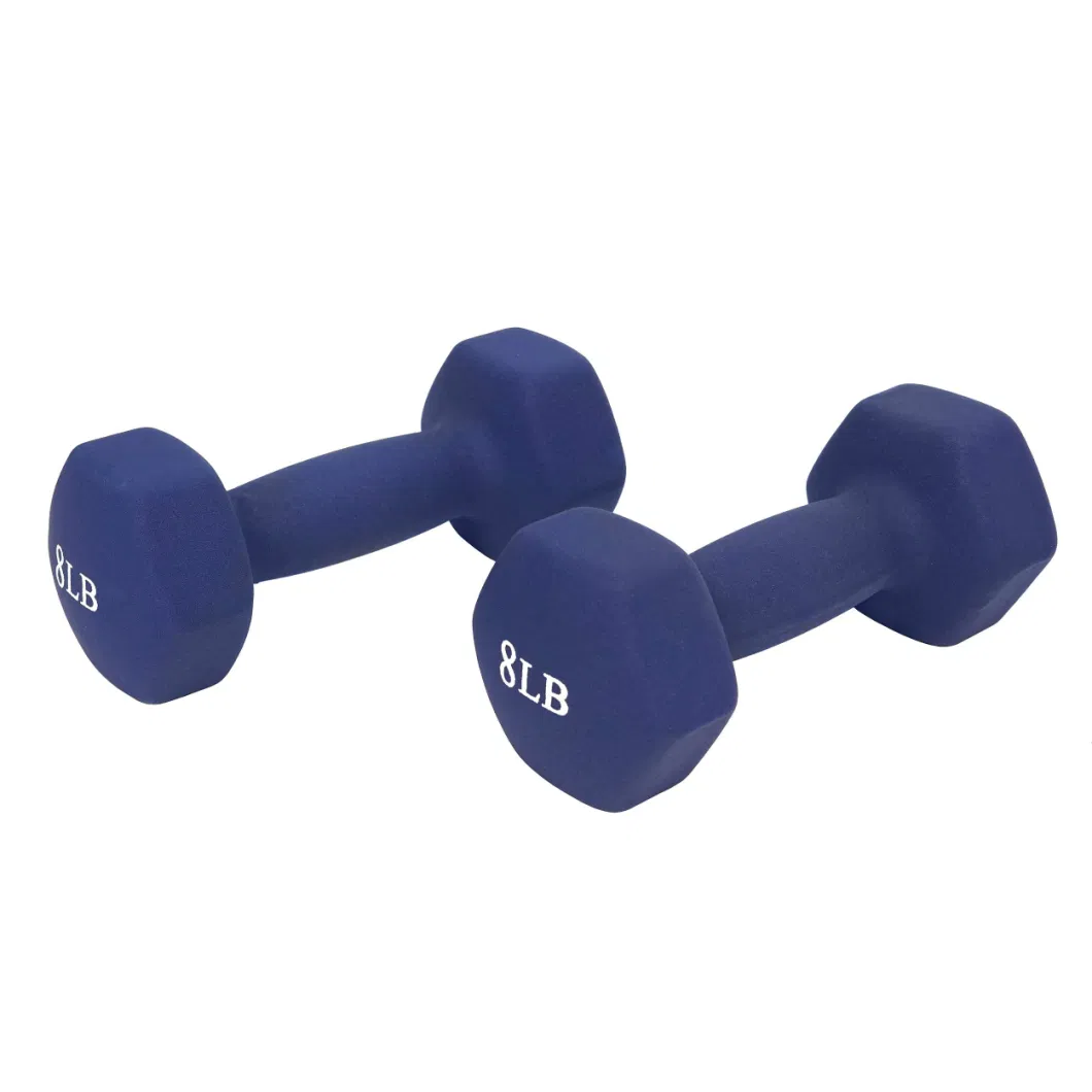 The Best Casting Iron PVC Dipping Mancuerna Gym or Home Use Free Weights Hex Dumbbell China Neoprene Coated Dumbbells