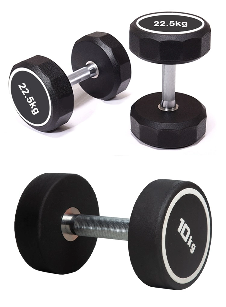 Home Gym Body Building Exercise Equipment Factory Wholesale Price High Temperature Vulcanized TPU Weights Dumbbells