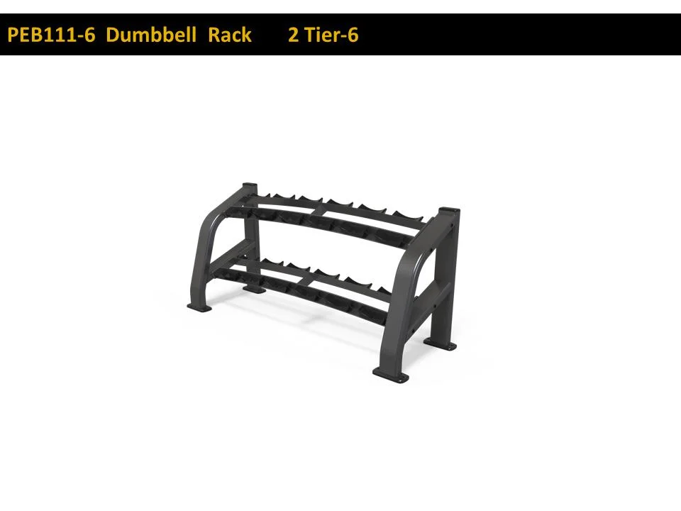 Professional Gym Exercise Equipment Three 3 Tier-9 Strength Training Accessories Commercial Fitness Dumbbell Rack