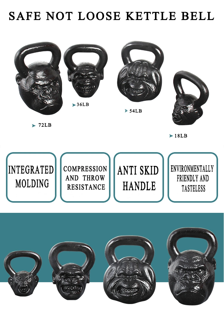 Commercial Gym Fitness Equipment Metal Gorilla Competition Kettlebell for Home Training