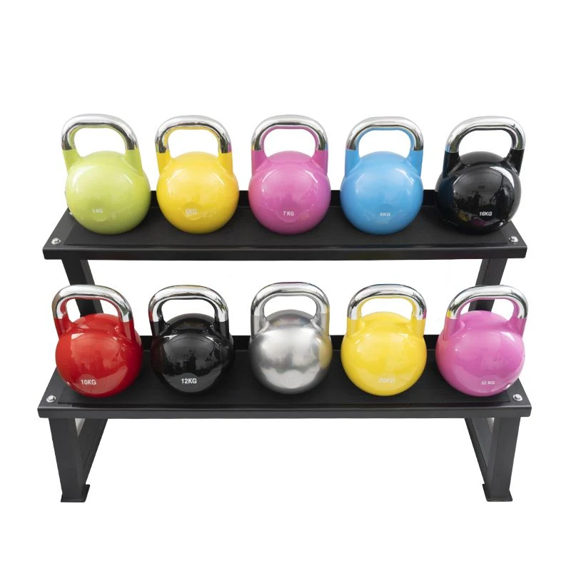 Gym Accessories Carbon Steel Kettle Bell Competition Kettlebell with 4kg/6kg/8kg/10kg/12kg/16kg/20kg/24kg/28kg/32kg Dumbell