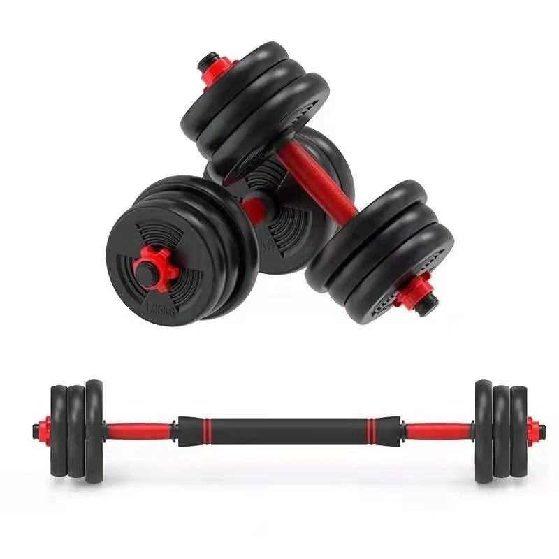 China Hot Sale Strength Adjustable Kettlebell Barbell Bar Bumper Plates Weight Lifting Training Dumbbell Set