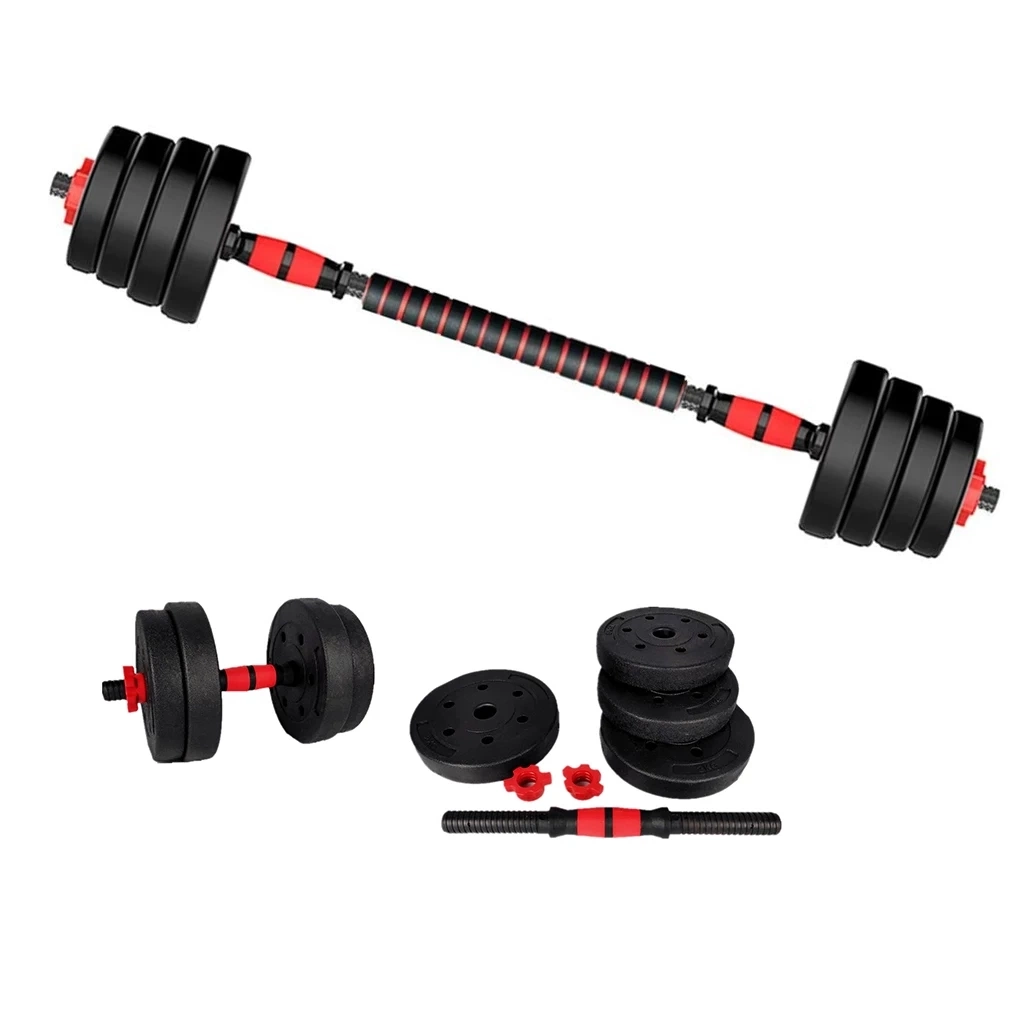 China Hot Sale Strength Adjustable Kettlebell Barbell Bar Bumper Plates Weight Lifting Training Dumbbell Set