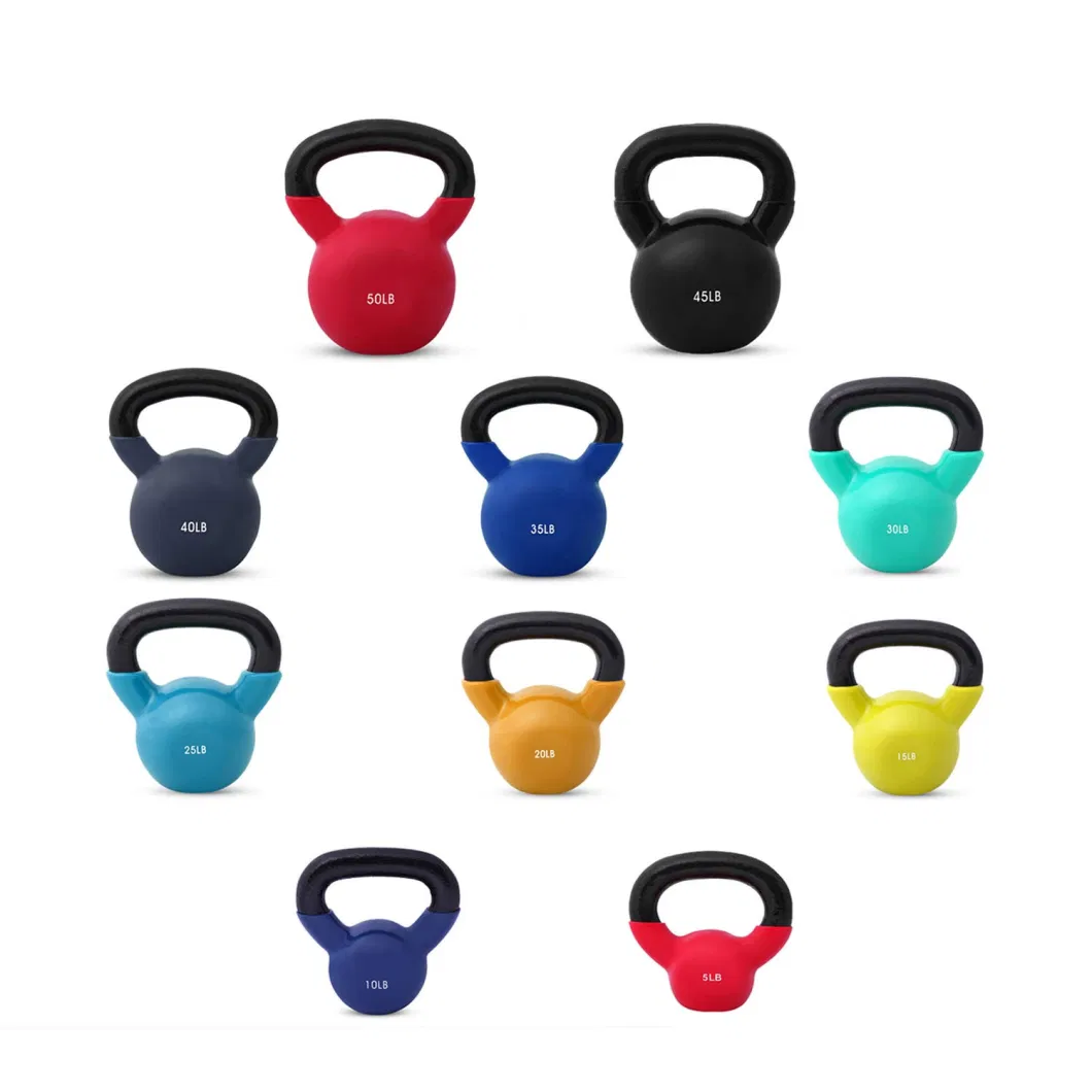 5lb Body Building Colorful Vinyl Coated Weight Lifting Home Gym Power Coated Equipment Free Weights Vinyl Kettlebell