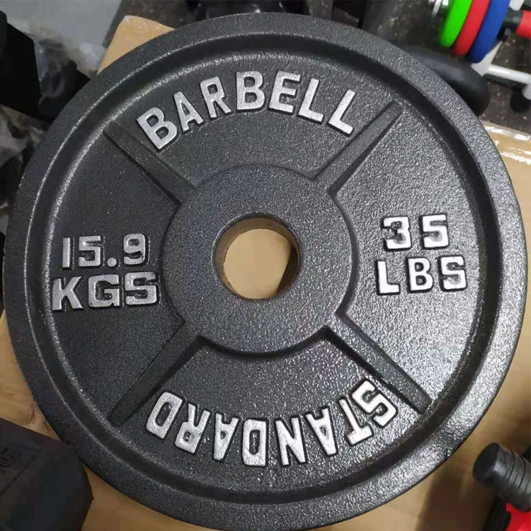 Factory Direct Sale Barbell and Dumbbell Weight Plates in Lb or Kg Weightlifting Plates Cast Iron Weight Plates