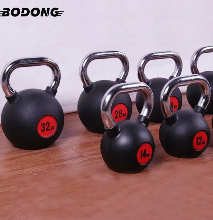 Fitness Competition Gym Equipment Free Weight Rubber Coated Competitive Kettlebell