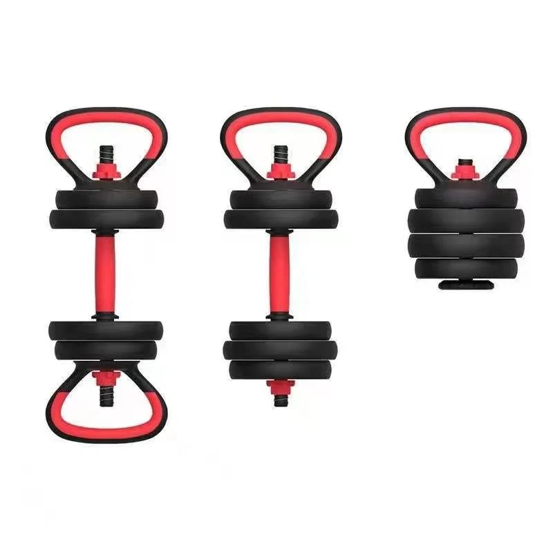 China Hot Sale Strength Adjustable Kettlebell Barbell Bar Bumper Plates Weight Lifting Training Dumbbell Set