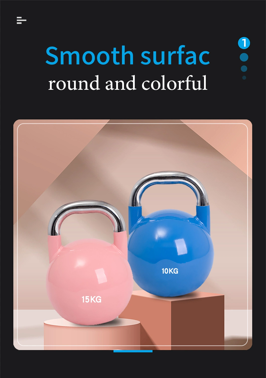 Cast Iron Colorful Vinyl Dumbbell Kettlebell Fitness