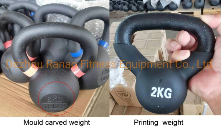 Custom Logo Gym Fitness Plastic Men&prime;s and Women&prime;s Plastic Matt Dipping Kettlebell Squat Training