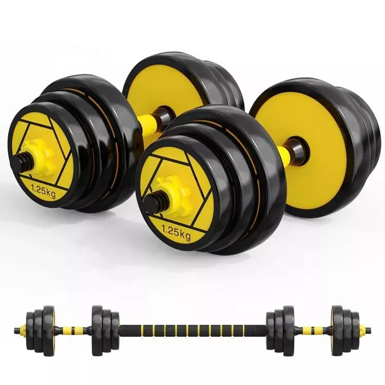 TPU Dumbbell Gold Adjustable Professional Style Kettlebell Dumbbell Set