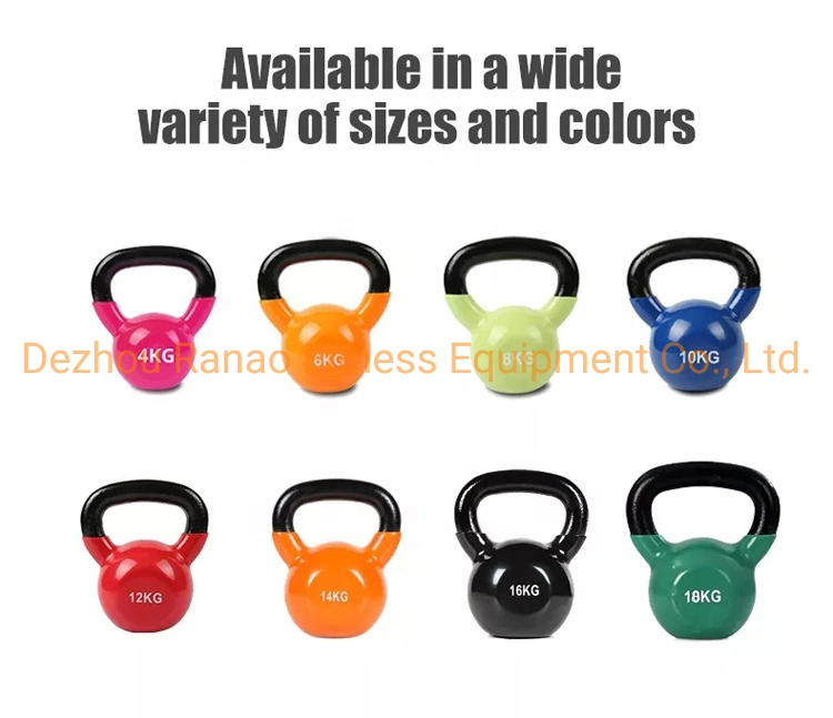 Custom Logo Gym Fitness Plastic Men&prime;s and Women&prime;s Plastic Matt Dipping Kettlebell Squat Training