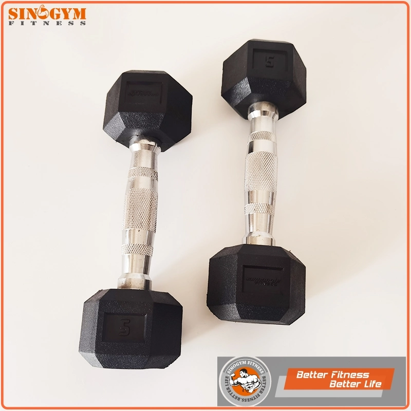 Knurling Grip Eco Friendly Pev Hex or Octagonal Dumbbell