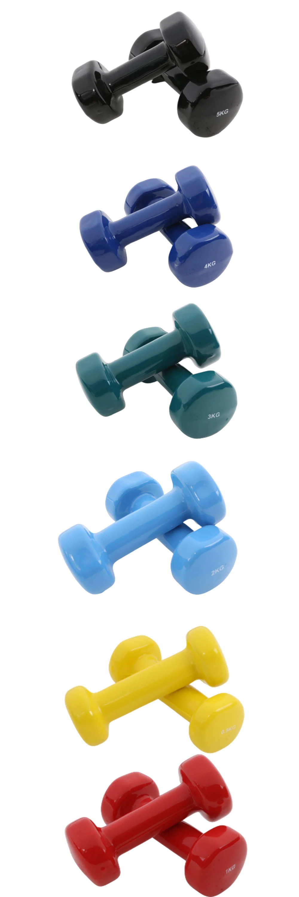 Vinyl Dipping Dumbbells for Men, Women, Beginners, Home