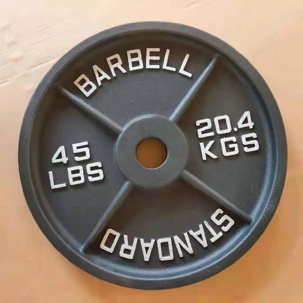 Factory Direct Sale Barbell and Dumbbell Weight Plates in Lb or Kg Weightlifting Plates Cast Iron Weight Plates