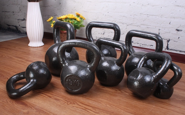 Home Gym Strength Training Weight Lifting Manufacture Customizable Baking Cast Iron Solid Kettlebells