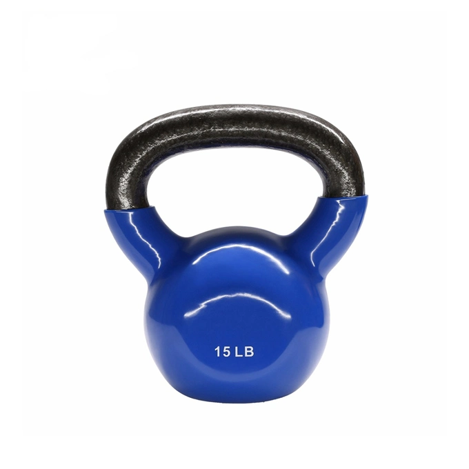 Colored Custom Logo Gym Lifting Cast Iron Vinyl Neoprene Dipping Coated Kettlebells