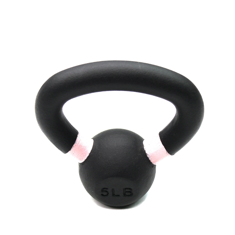 Black Cast Iron Kettlebell with Colour Rings