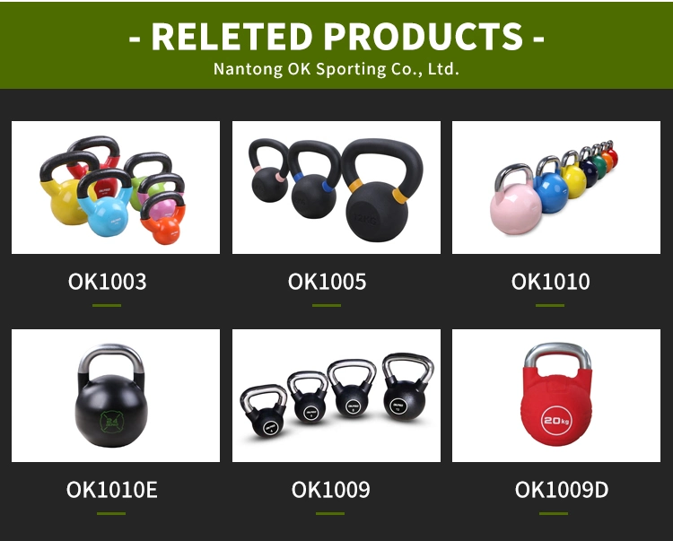 China Factory Wholesale Custom Logo Gym Fitness Color Neoprene Kettlebell Set