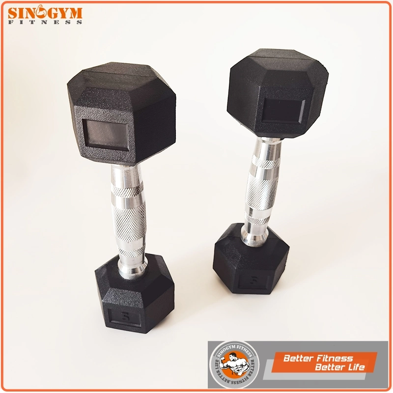 Knurling Grip Eco Friendly Pev Hex or Octagonal Dumbbell