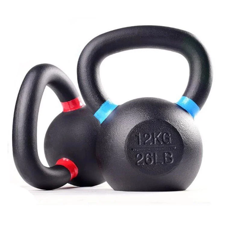 Fitness Powder Coated Cast Iron Kettlebell for Home Strength Exercise Sol