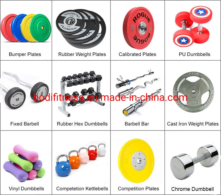 Colored Three Holes Rubber Coated Weight Plate