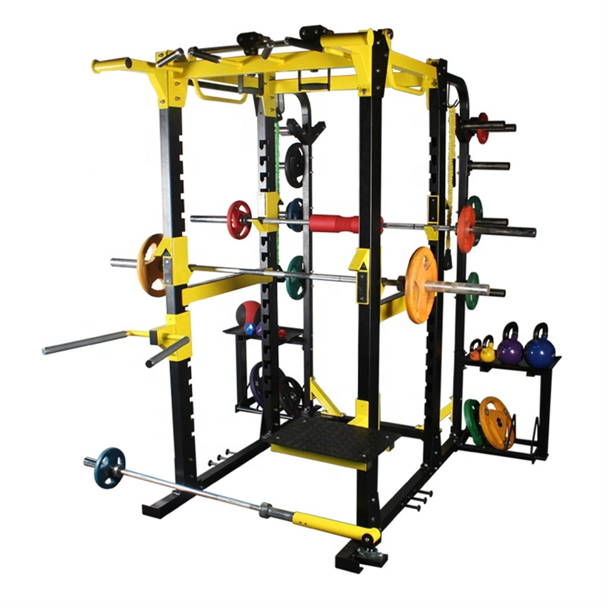 Athletics Fitness Power Rack Squat Cage Home Gym Training Station Weightlifting Cage Fitness Bodybuilding Space Saving Wall Mounted Folding Power Squat Rack