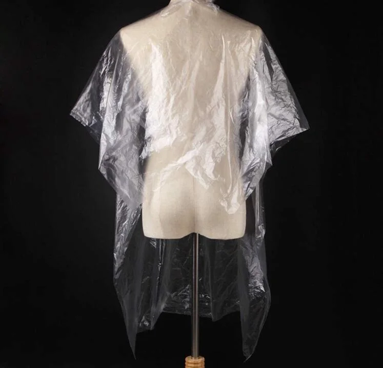 Disposable Plastic Salon Capes, Waterproof Hair Dye Cutting Coloring Aprons