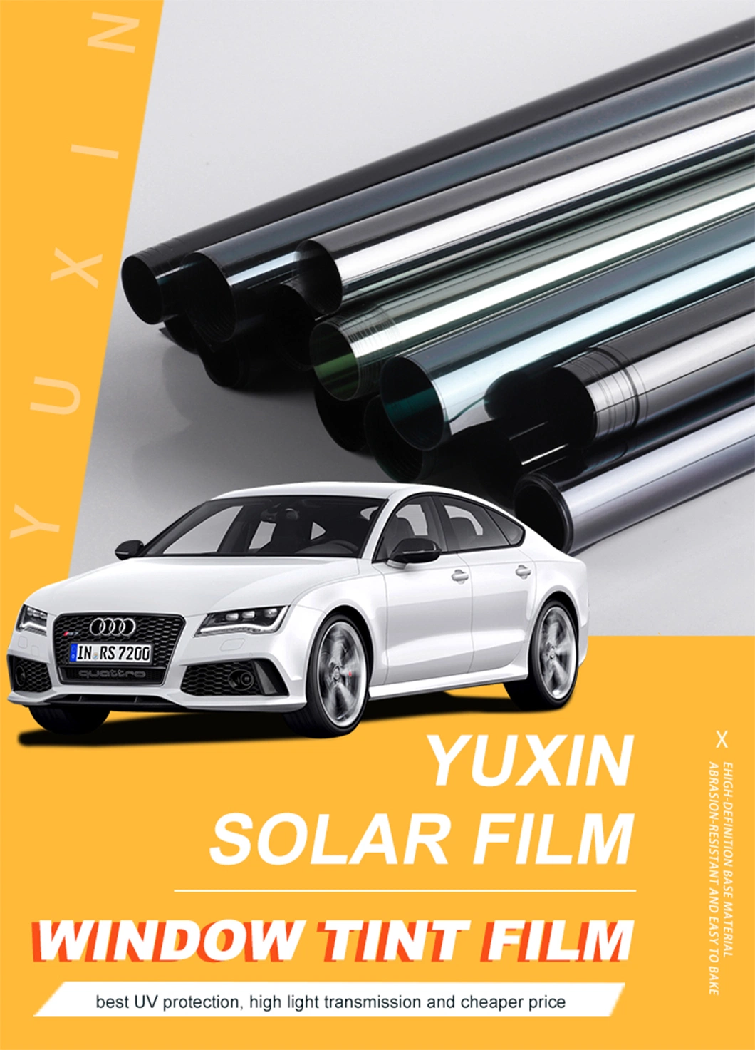 1ply Insulfilm Glue Tinted Super Super Dark Smoke Car Window Film UV Blocking Solar Tint Film
