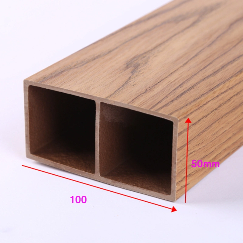 Interior Decorative Ceiling Hollow WPC Wood Plastic Composite Square Timber Tube