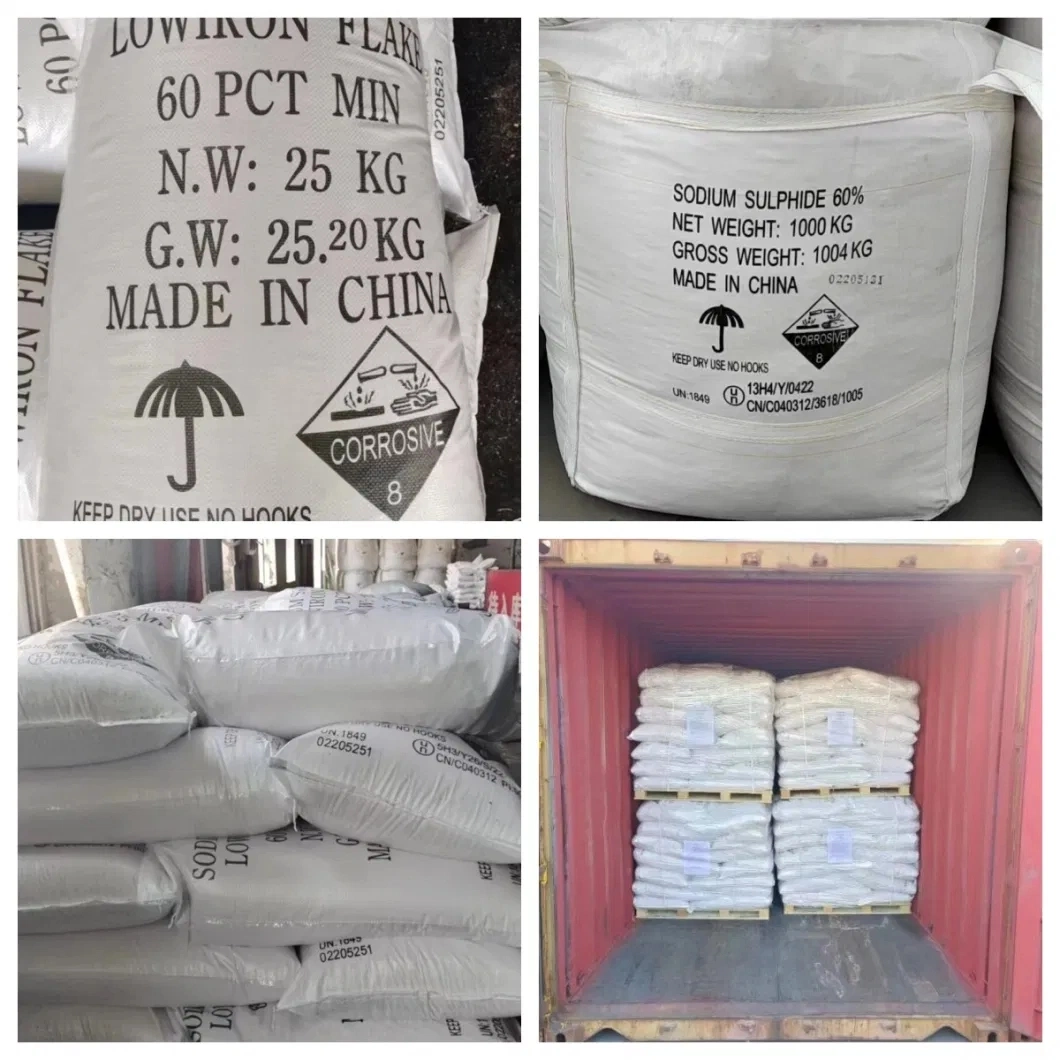 Manufacturers Sodium Sulfide/Sulphide Yellow Flakes Fe<30ppm