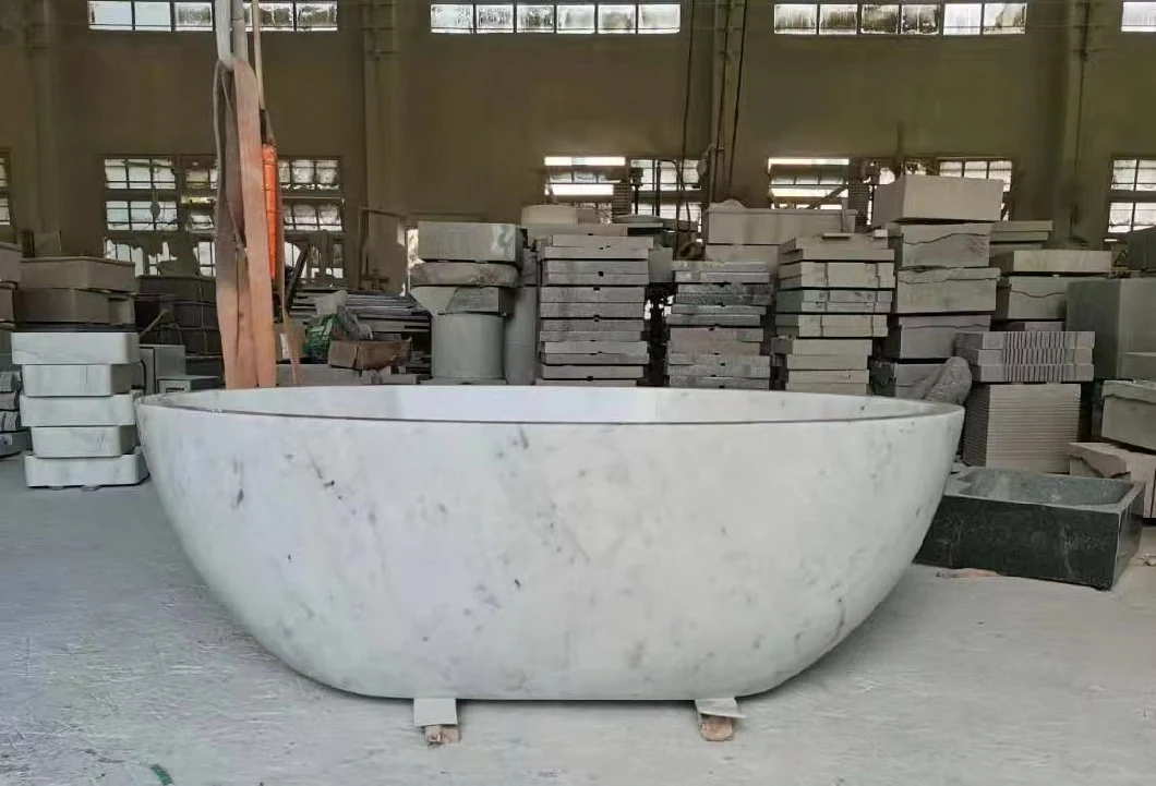 European Standard Red Bathroom Freestanding Stone Bathtub