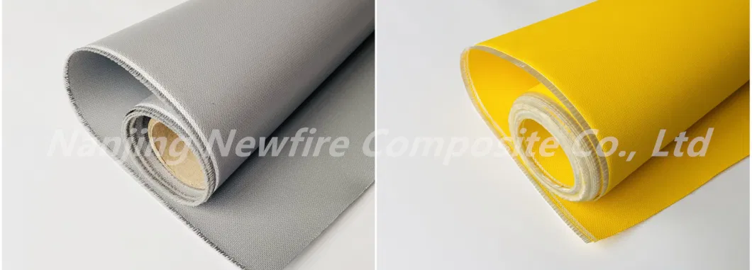 Orange Chrome Yellow Fiberglass Fabric Fireproof Glass Fiber Cloth Coated Silicone/PU/Acrylic