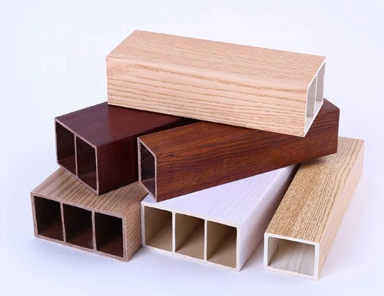 Interior Decorative Ceiling Hollow WPC Wood Plastic Composite Square Timber Tube