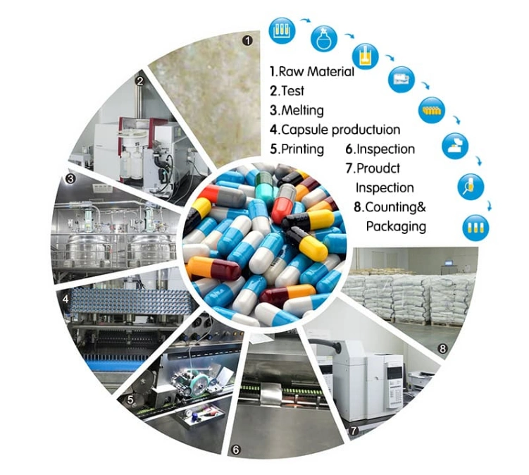 Capsulcn HPMC Halal Certified Health Mixing of Purple Indigo Blue Violet and Black Vegetarian Capsule Shell Empty Capsules