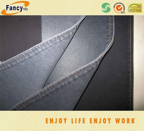 100% Cotton Over Dyeing Black Color Jeans Fabric
